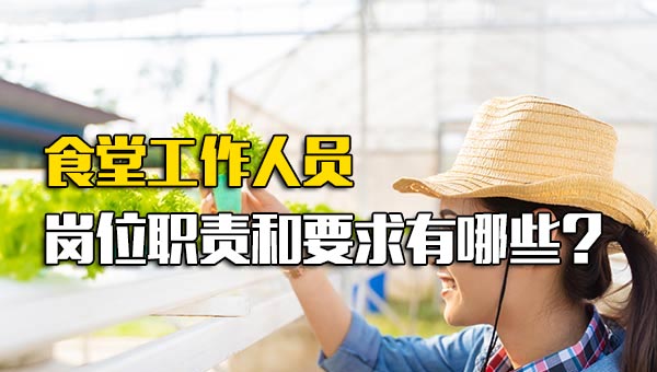 食堂工作人员岗位职责和要求有哪些？